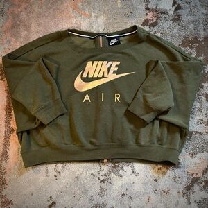 Nike Air Army Green Crop Sweatshirt / Size L